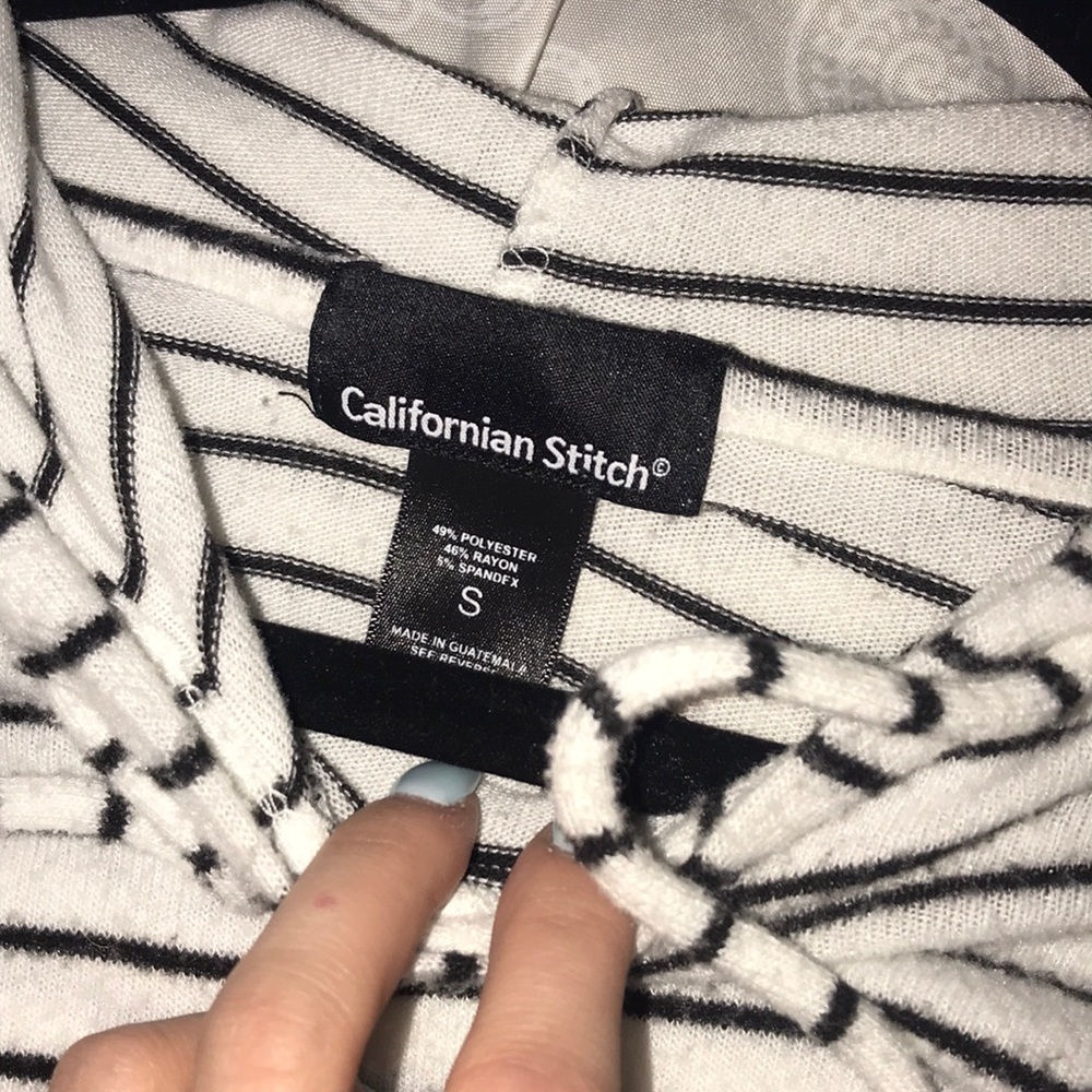 California stitch striped cropped hoodie - Picture 5 of 5